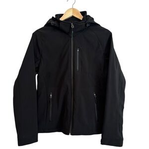 Alphine Cotton Men's Large Black Full Zip Hooded Winter Ski Snowboarding Jacket